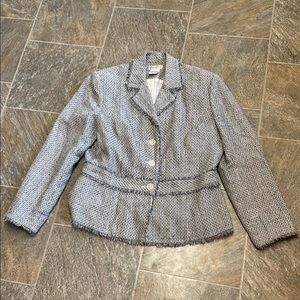 Worthington Black and White Textured Blazer